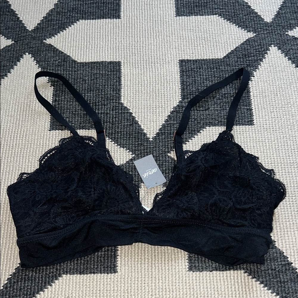 Aerie Black Lace Triangle Bralette